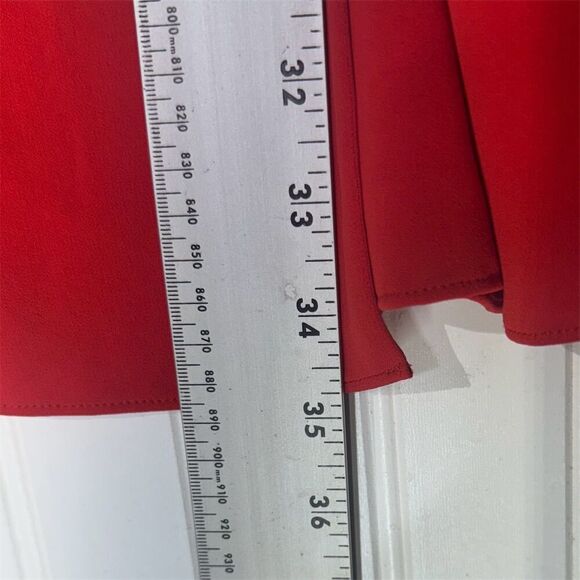 Alice + Olivia Red Flutter Sleeve Wrap Dress Size 4 Fit & Flare Lined Party Mini - Picture 5 of 8
